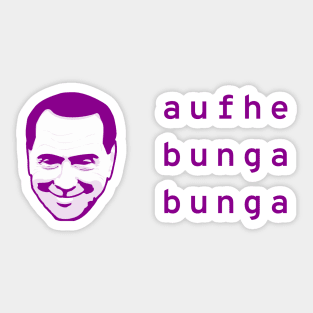 Classic Bunga Logo (Magenta Lettering) Sticker